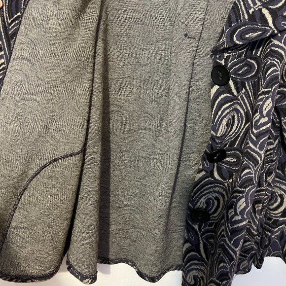 Habitat Clothes to Live In Cotton Blend Paisley Jacquard Swing Jacket, Sz M - Picture 9 of 9